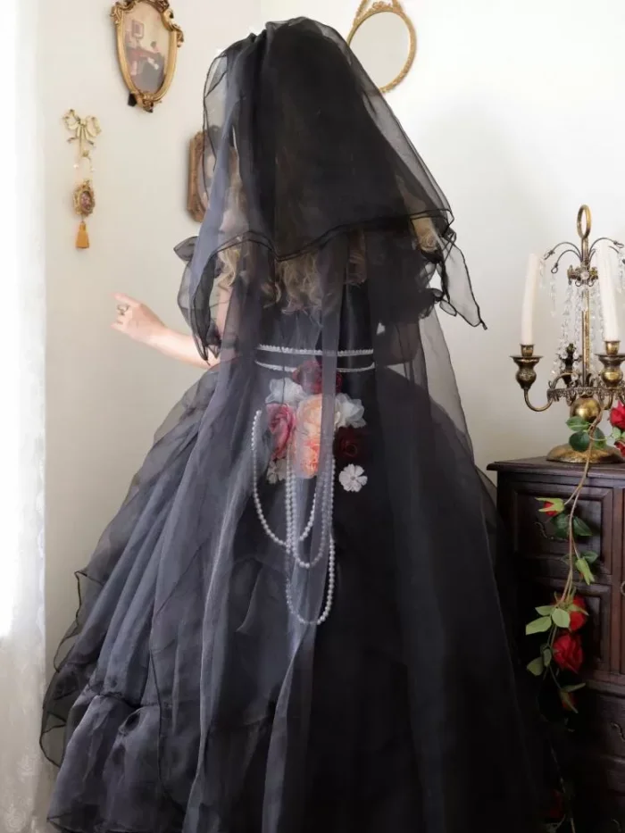 Black Rose Plus Size Friendly Hime Lolita Dress