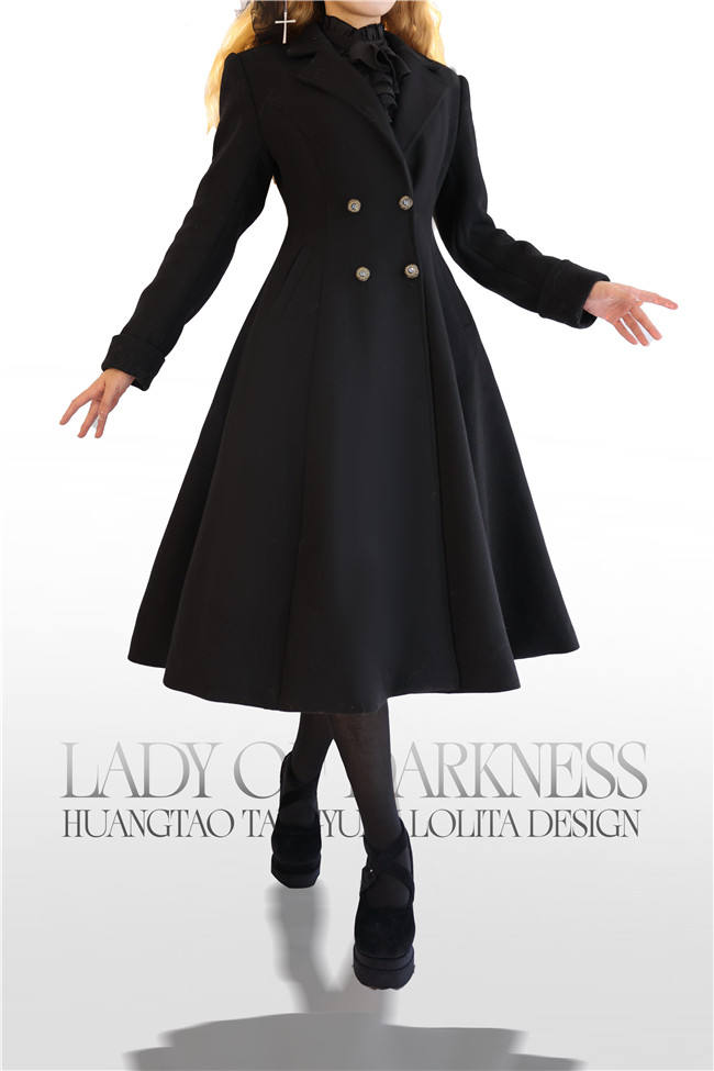 Lady of Darkness Black Gothic Long Coat