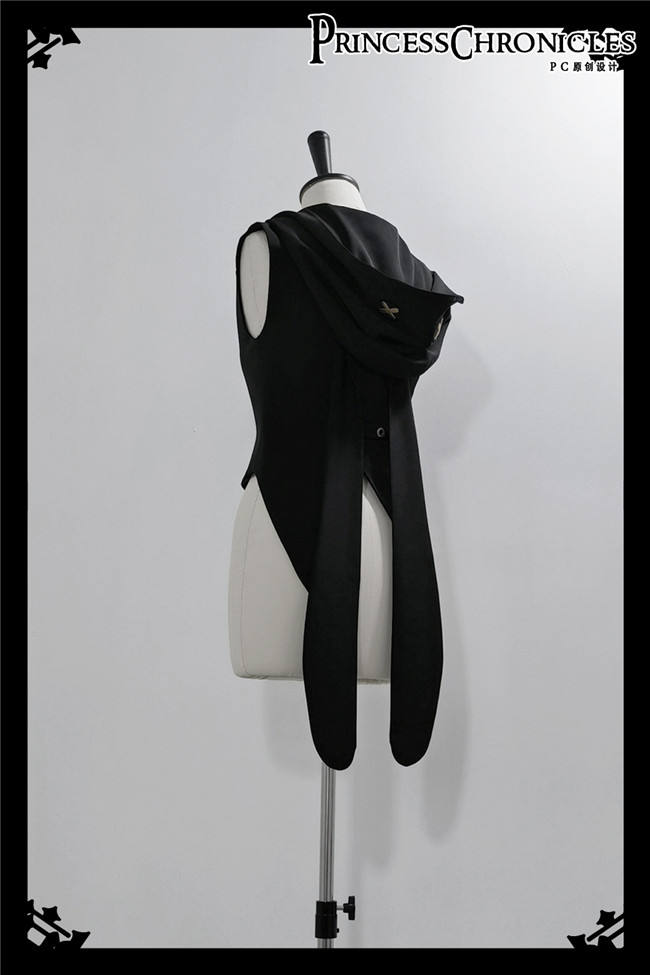 Princess Chronicles Black Rabbits Ouji Fashion Vest, Cape and Short Pants