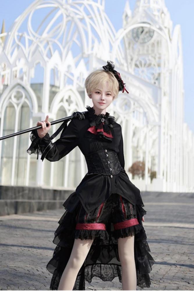 Castle Too Medieval European Style Ouji Coat, Pants Red Coat Size XL In Stock