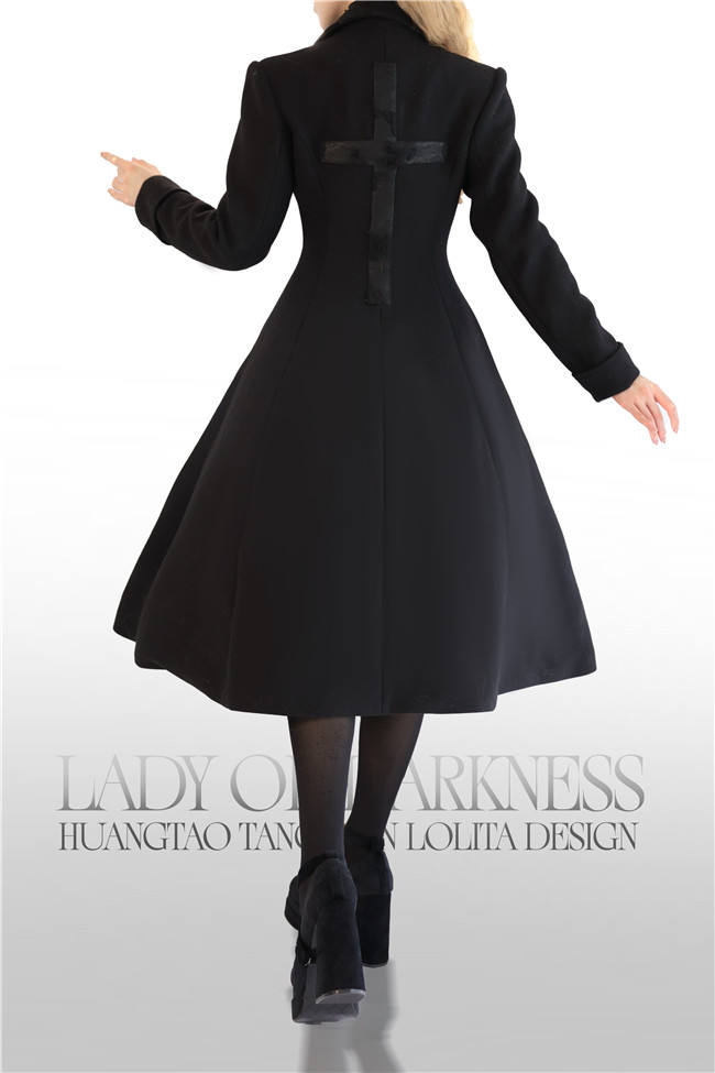 Lady of Darkness Black Gothic Long Coat