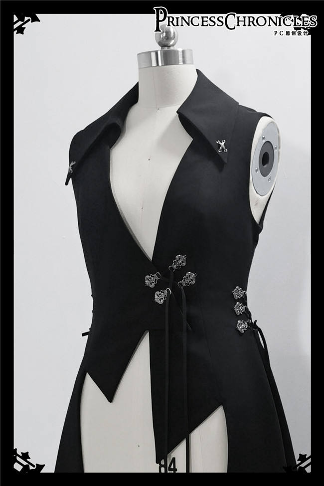 Princess Chronicles Retro Dark Medieval Slim Fit Vest Ouji Fashion