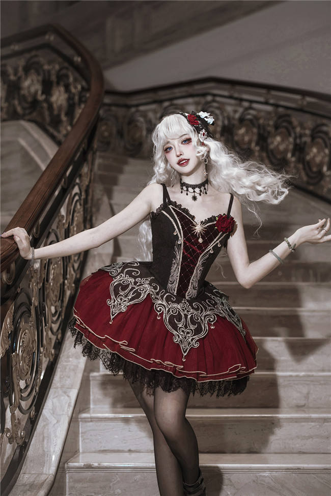 Blood Clan Feast Dark Gothic Lolita Jumper Dress and Bolero