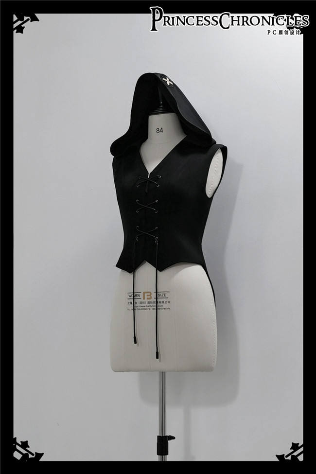 Princess Chronicles Black Rabbits Ouji Fashion Vest, Cape and Short Pants