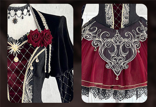 Blood Clan Feast Dark Gothic Lolita Jumper Dress and Bolero