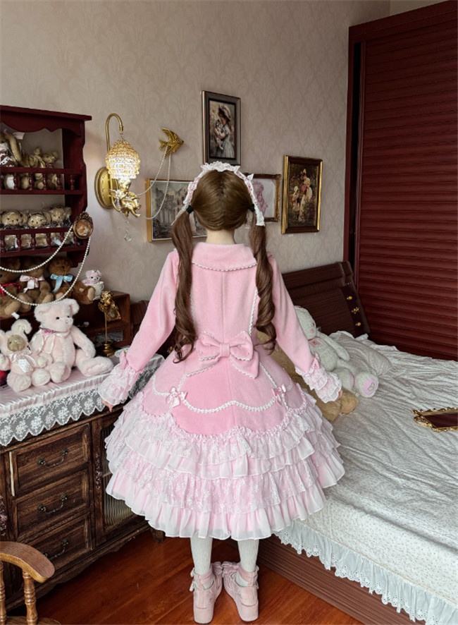 White Bird Pearls Bowknots Sweet Lolita Coat