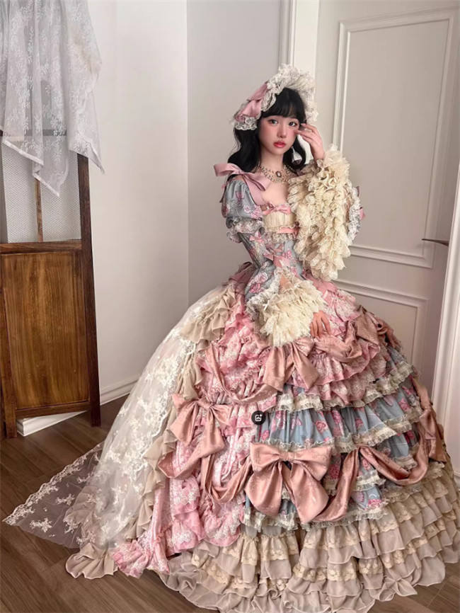 Gem and Rose Luxury Hime Lolita Dress Fullset