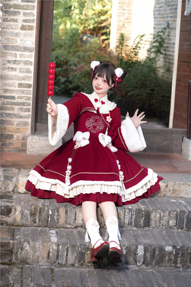 Pray for a Good Harvest Qi Lolita Dress and Coat