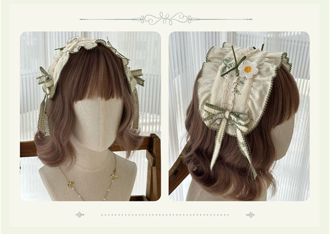 Camellia Print Lolita Jumper Dress and Headband