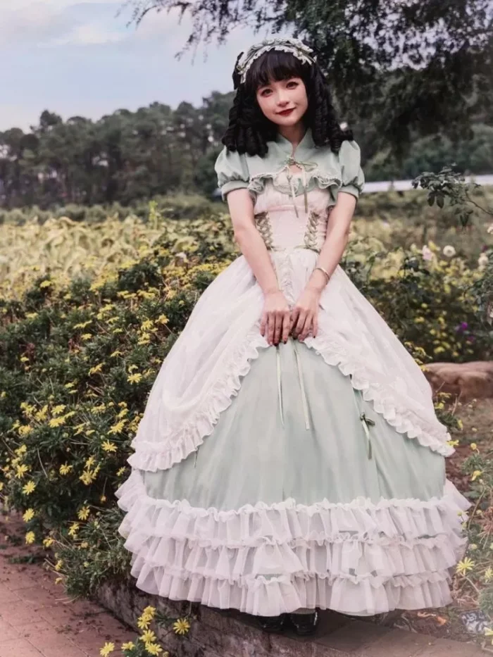 Green Plus Size Friendly Hime Lolita Dress