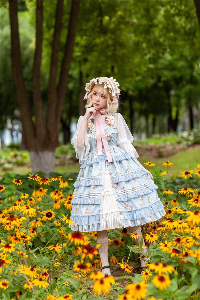 Infanta Miss Rabbit Lolita Jumper Dress, Blouse and Accessories
