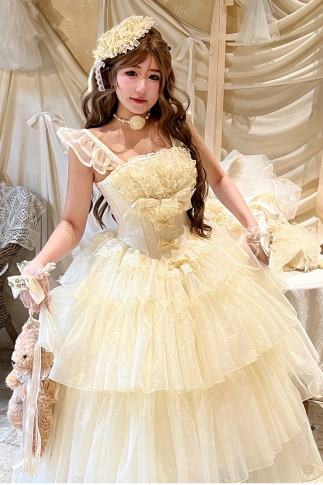 Diamond Honey ~Mousse Melody~ Pink Blue Beige Formal Dress