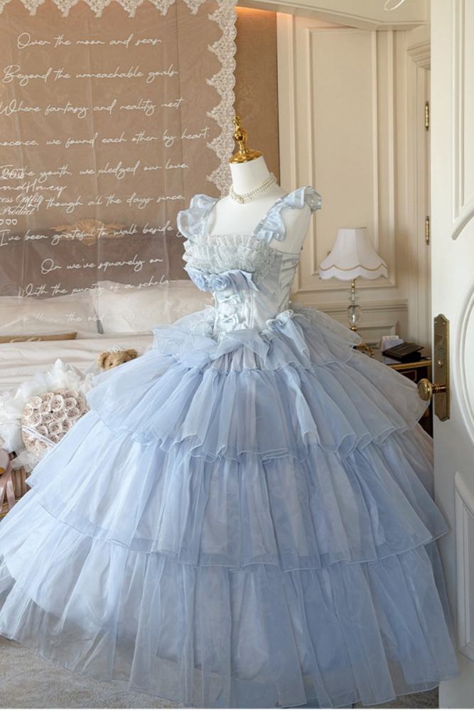 Diamond Honey ~Mousse Melody~ Pink Blue Beige Formal Dress