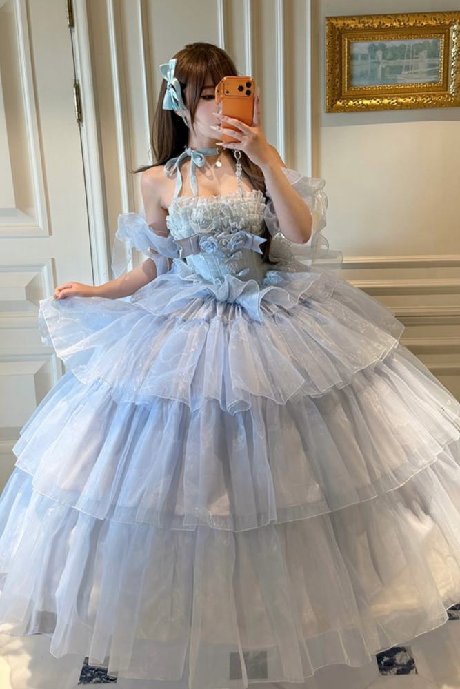 Diamond Honey ~Mousse Melody~ Pink Blue Beige Formal Dress