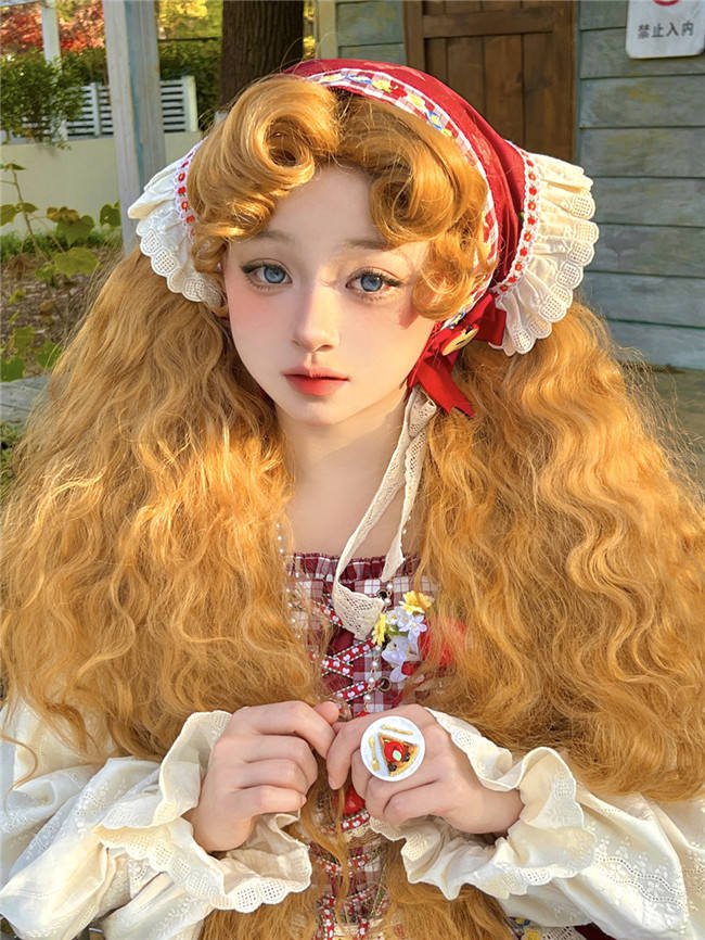 The Princess Diaries Vintage Long Curly Golden Brown Prince Wig