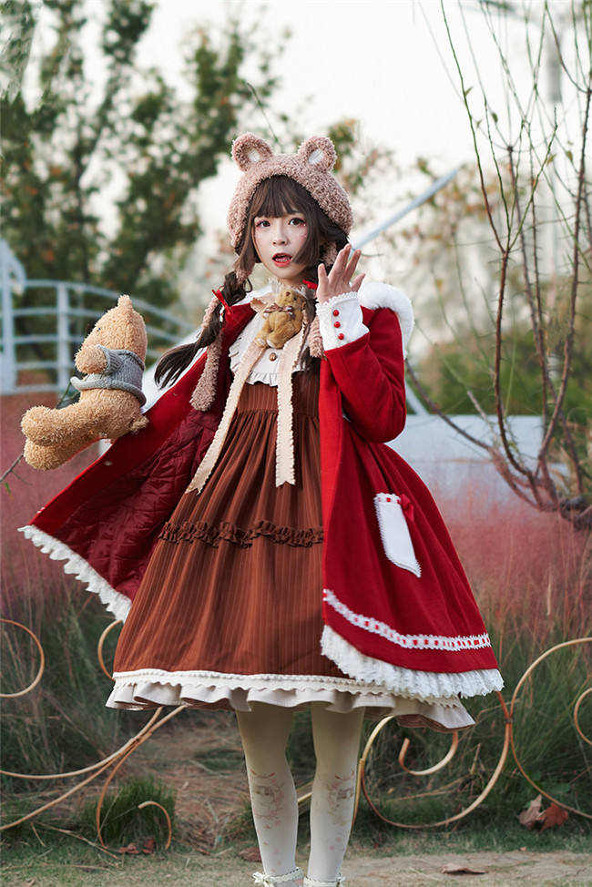 Bear Ears Sweet Christmas Lolita Coat