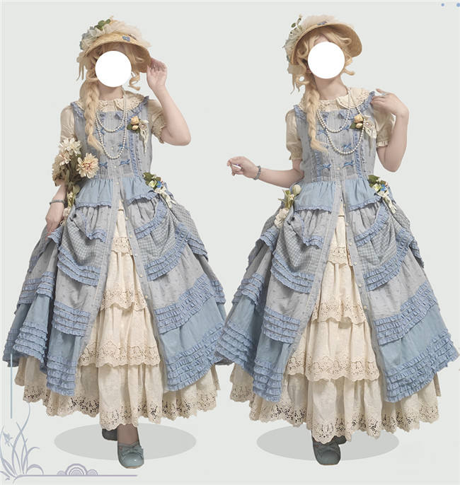 Miss Point Garden Sunflower Tiered Skirt Lolita Jumper Dress