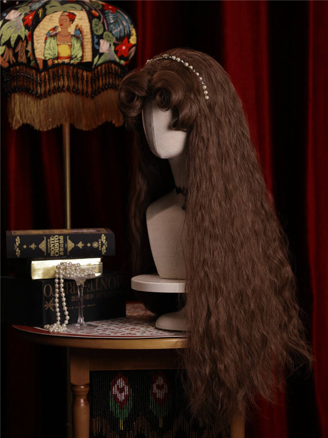 Dragon Family Water Wave Princess Wig and Double Ponytails