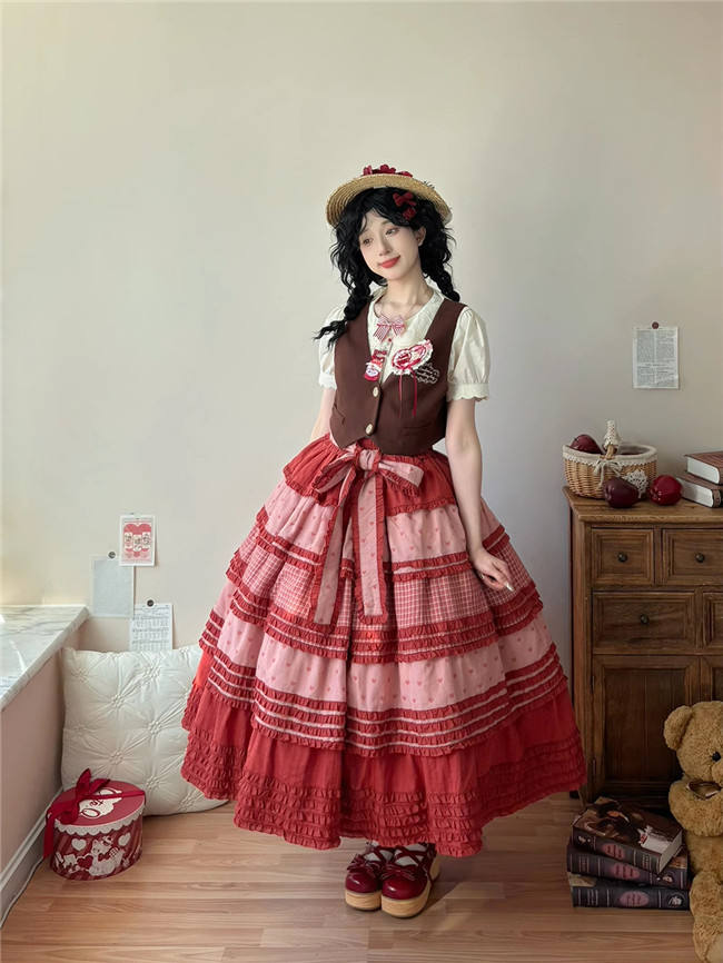 Miss Point Garden Sunflower Tiered Lolita Skirt