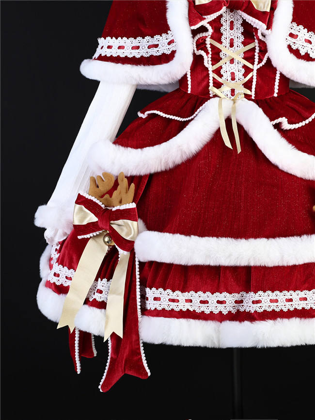 Christmas Symphony Winter Lolita Jumper Dress, Cape and Blouse- My Lolita  Dress