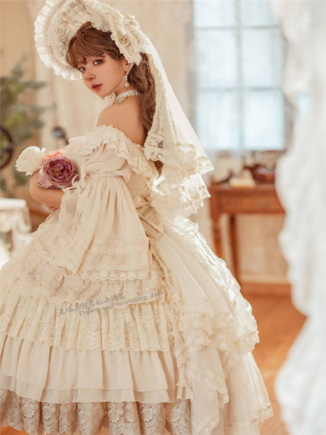 Morning  Elves Classic Lolita One Piece Dress Fullset
