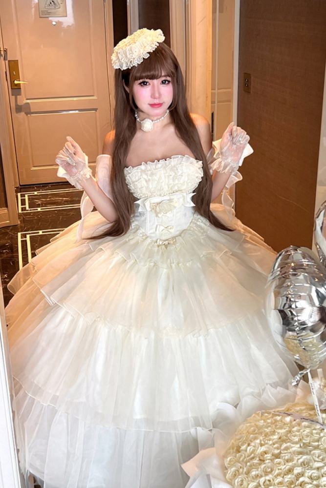 Diamond Honey ~Mousse Melody~ Pink Blue Beige Formal Dress