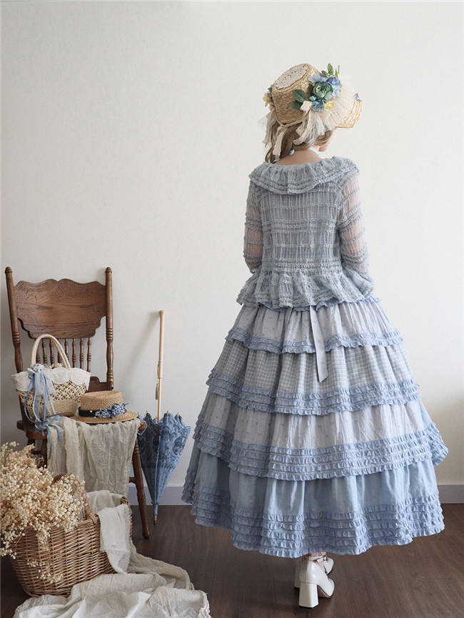 Miss Point Garden Sunflower Tiered Skirt Lolita Jumper Dress