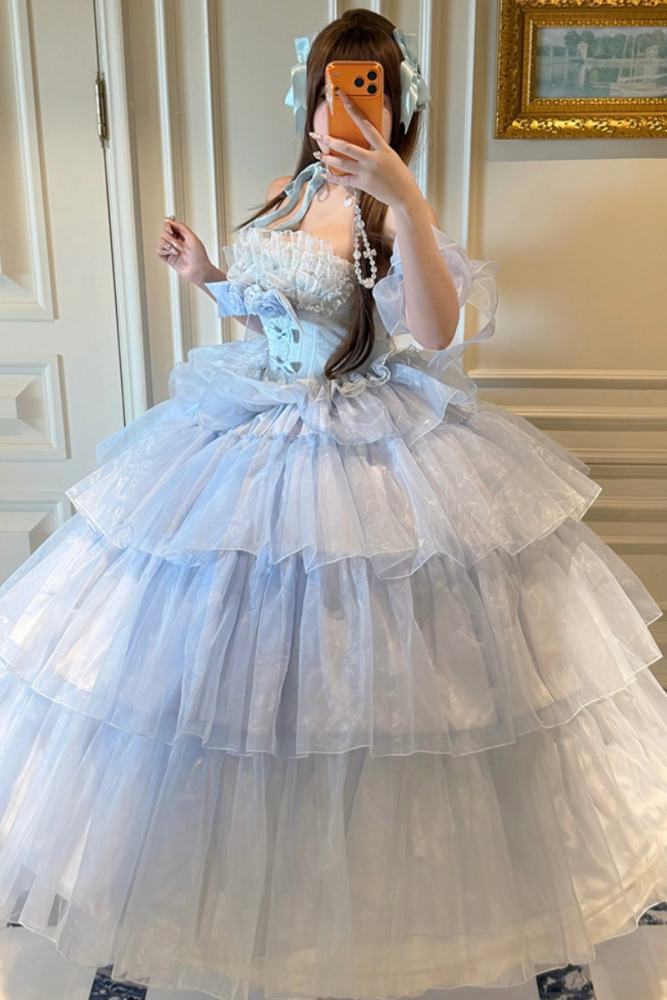 Diamond Honey ~Mousse Melody~ Pink Blue Beige Formal Dress
