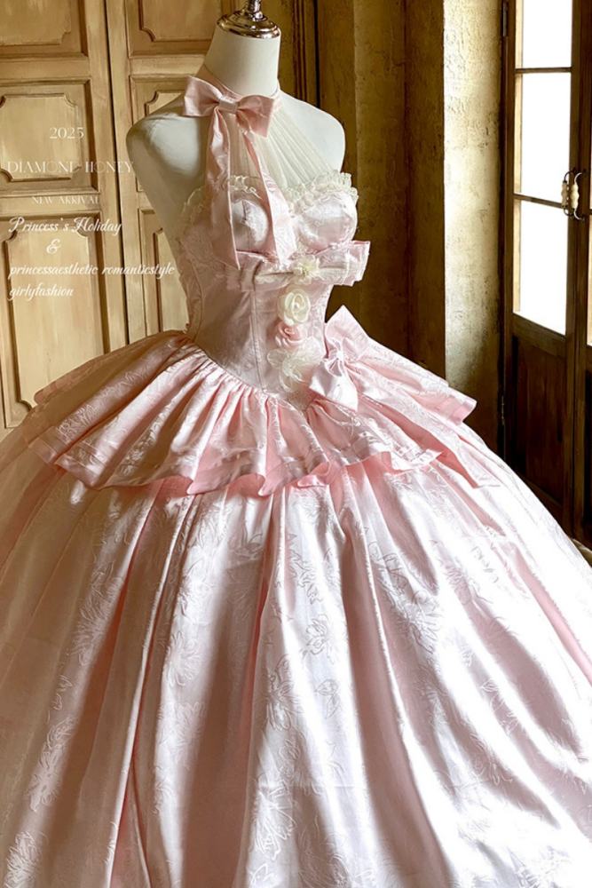 Diamond Honey ~Gently Into Dreams~ Halter Neck Pink Formal Dress