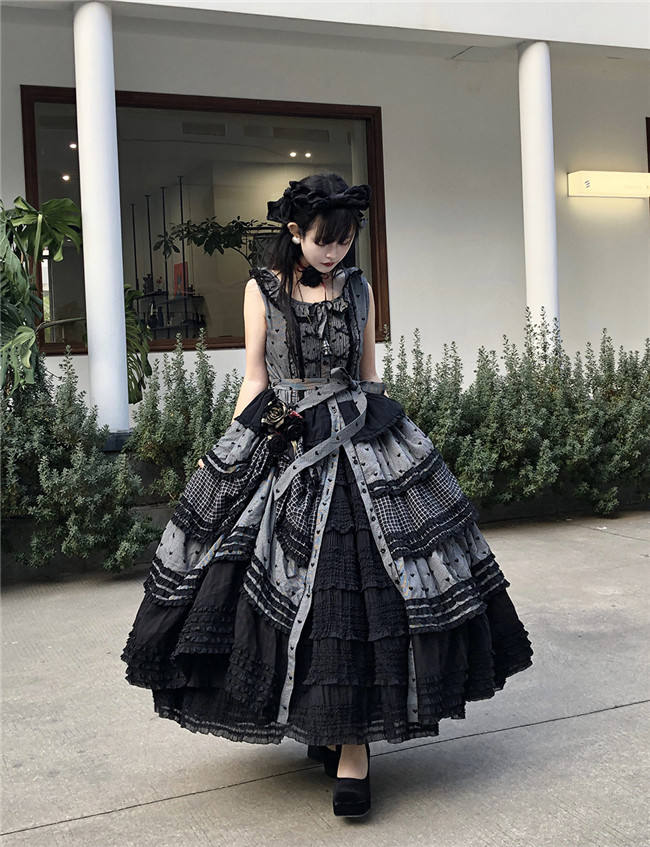 Miss Point Garden Sunflower Tiered Skirt Lolita Jumper Dress