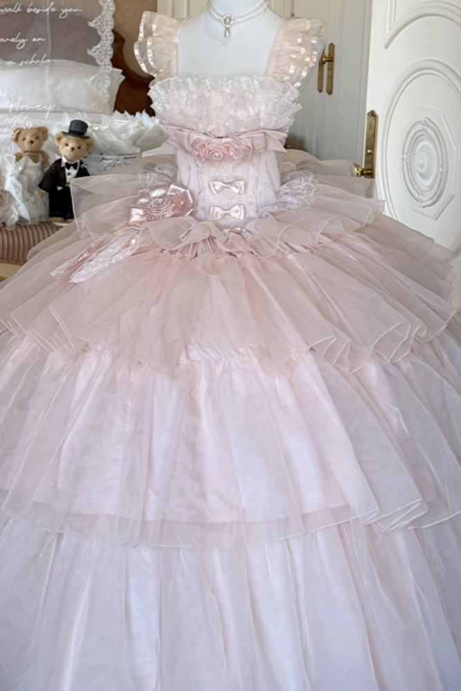 Diamond Honey ~Mousse Melody~ Pink Blue Beige Formal Dress