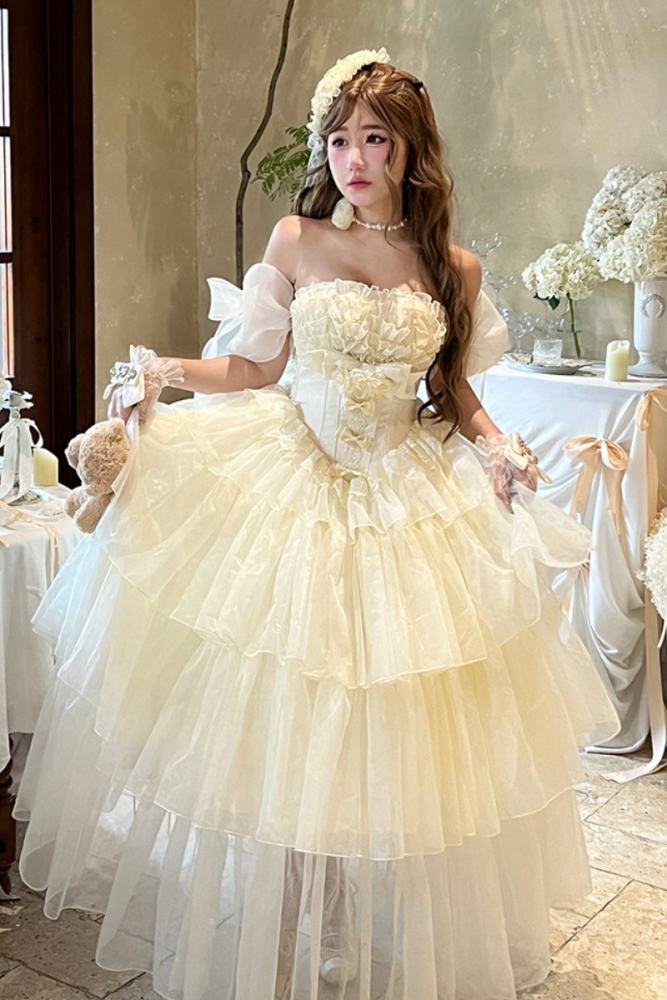 Diamond Honey ~Mousse Melody~ Pink Blue Beige Formal Dress