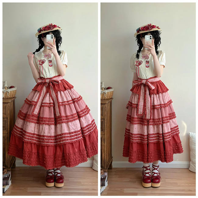 Miss Point Garden Sunflower Tiered Lolita Skirt