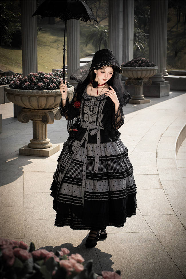 Miss Point Garden Sunflower Tiered Skirt Lolita Jumper Dress