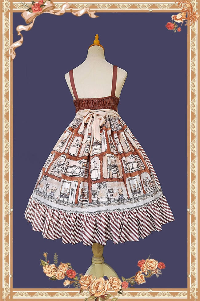 Infanta Underground Bear Brown Lolita Dress, Blouse, Underskirt and Headbow