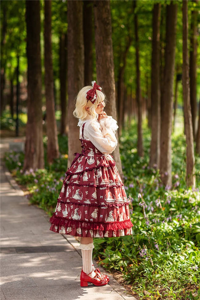 Infanta Miss Rabbit Lolita Jumper Dress, Blouse and Accessories