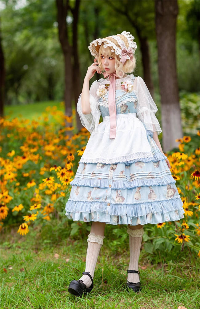 Infanta Miss Rabbit Lolita Jumper Dress, Blouse and Accessories