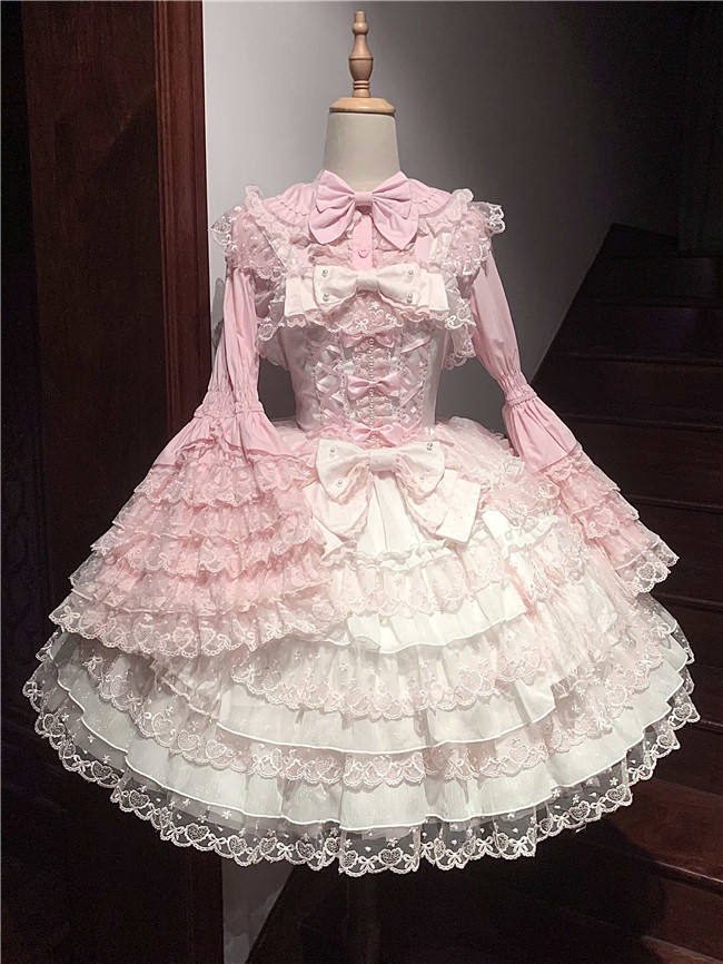 Love Prelude Lolita Jumper Dress, Blouse, Bonnet and Headbow