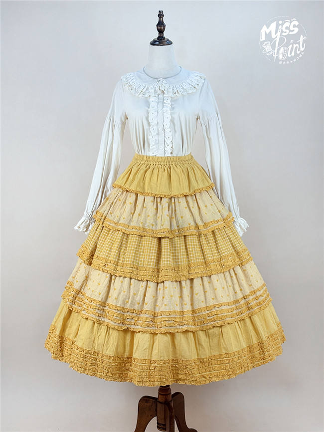 Miss Point Garden Sunflower Tiered Lolita Skirt