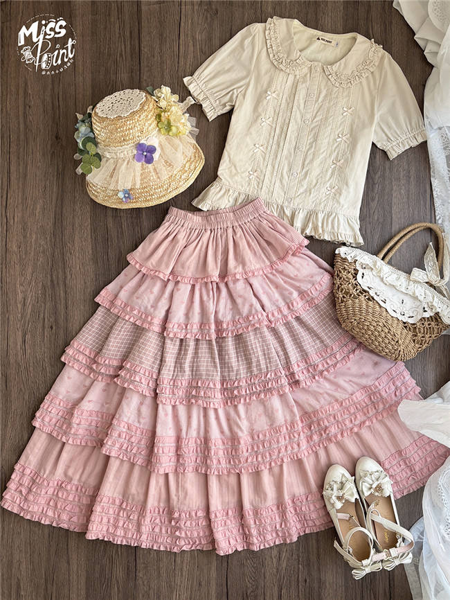 Miss Point Garden Sunflower Tiered Lolita Skirt