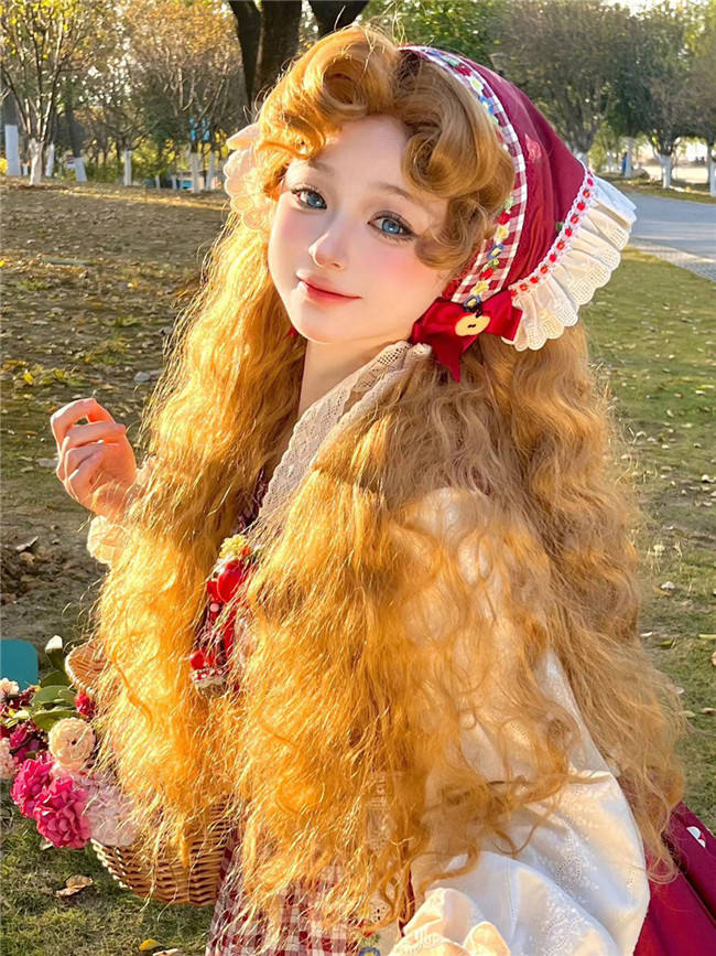The Princess Diaries Vintage Long Curly Golden Brown Prince Wig