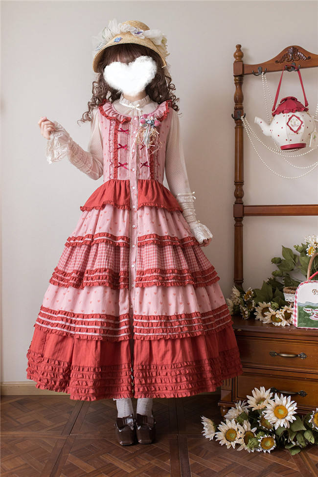 Miss Point Garden Sunflower Tiered Skirt Lolita Jumper Dress