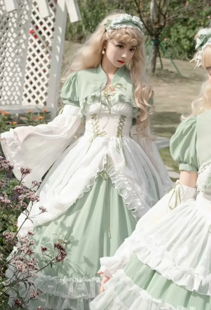 Green Plus Size Friendly Hime Lolita Dress