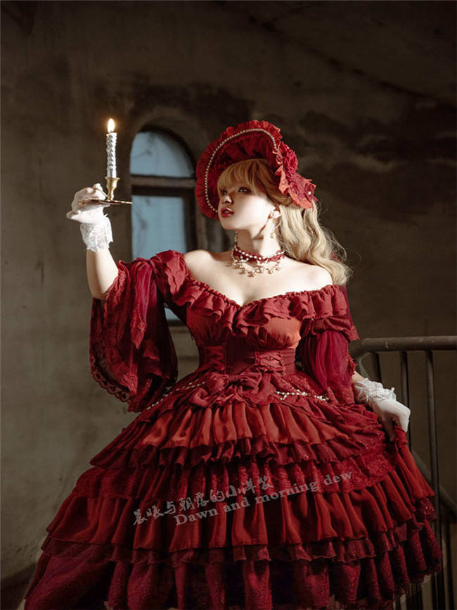 Morning  Elves Classic Lolita One Piece Dress Fullset