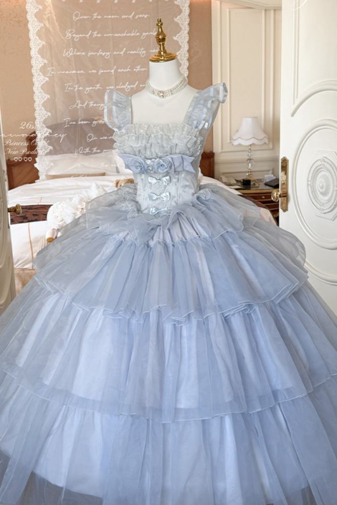 Diamond Honey ~Mousse Melody~ Pink Blue Beige Formal Dress