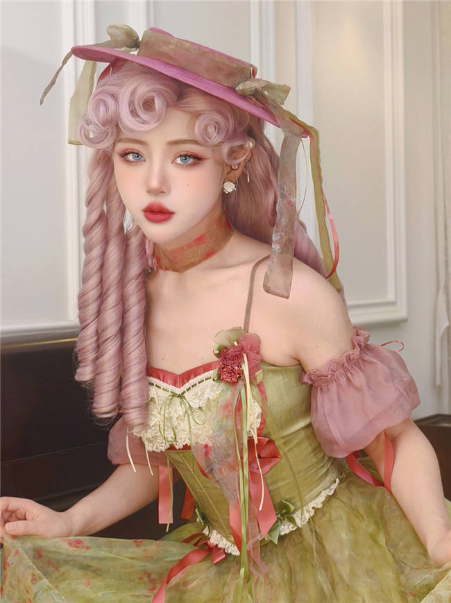 Daydream Roman Curls Pink Princess Wig