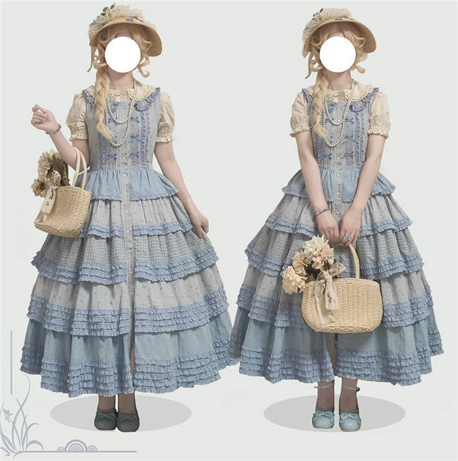 Miss Point Garden Sunflower Tiered Skirt Lolita Jumper Dress
