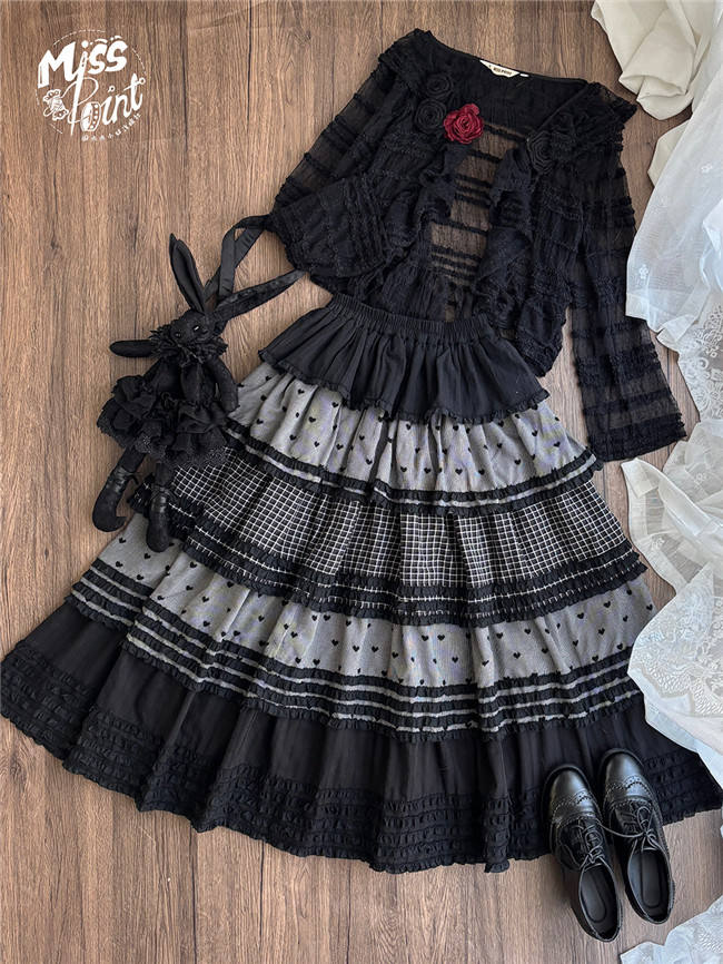 Miss Point Garden Sunflower Tiered Lolita Skirt