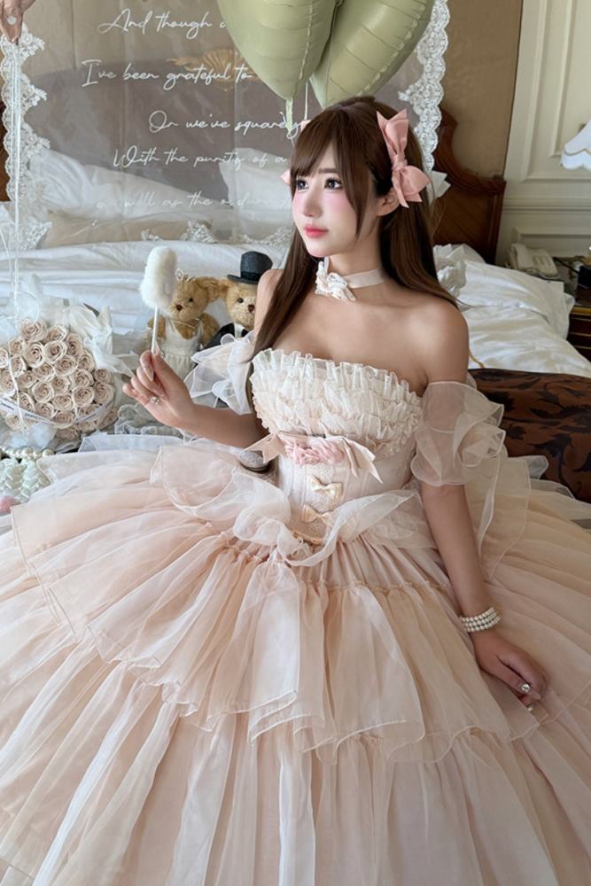 Diamond Honey ~Mousse Melody~ Pink Blue Beige Formal Dress