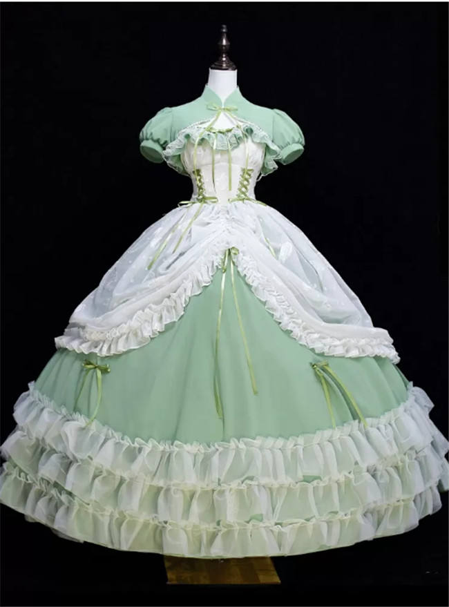 Green Plus Size Friendly Hime Lolita Dress